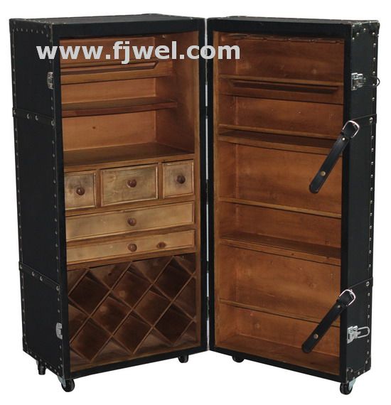 vintage wooden cupboard wine cabinet